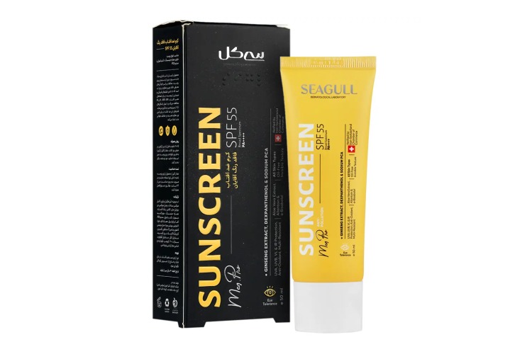 کرم ضد آفتاب بی رنگ فاقد چربی SPF 55 من پرو مخصوص آقایان سی گل